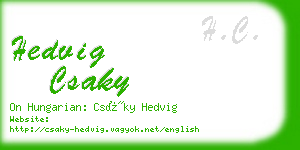 hedvig csaky business card